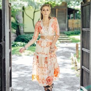 NWT For Love and Lemons top and skirt